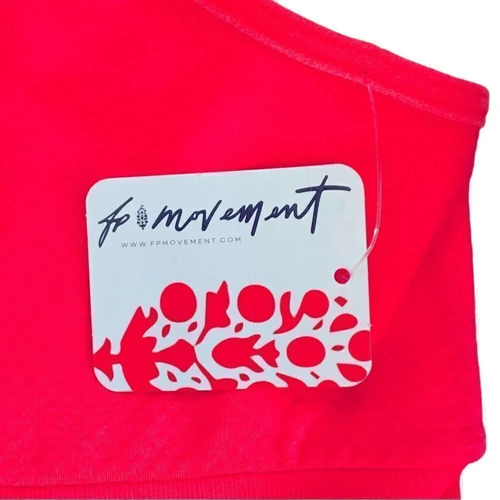 Free People Movement Every Single Time Runsie Athletic Romper Stretch Coral